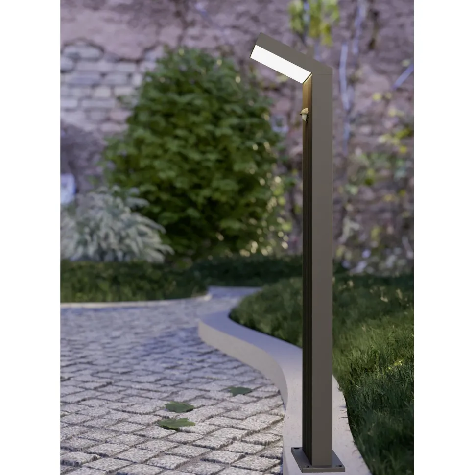 Ulkopylväsvalaisin Eglo LED Grottazzolina musta, säädettävä valosävy