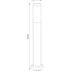 Ulkopylväsvalaisin Globo Boston IP44 110 cm antrasiitti