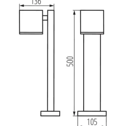 Ulkopylväsvalaisin Kanlux Gori IP44 50 cm antrasiitti