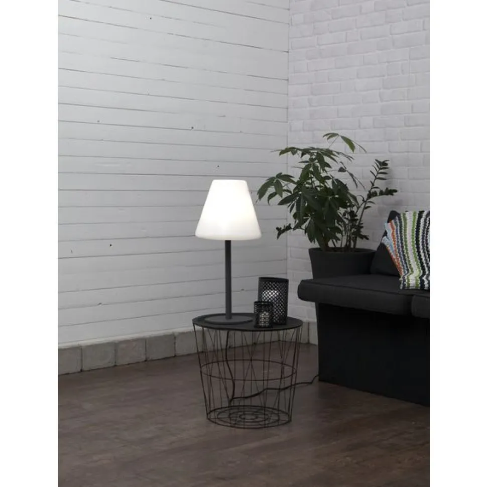 Ulkopöytävalaisin Star Trading GardenLight 280x280x600 mm harmaa