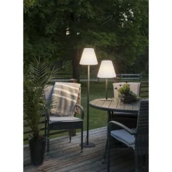 Ulkopöytävalaisin Star Trading GardenLight 280x280x600 mm harmaa