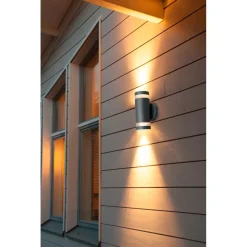 Ulkoseinävalaisin Airam Alppila XL-W max 2x35W GU10 225x115x121 mm IP44 antrasiitti