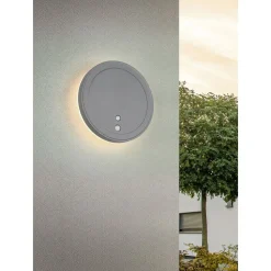 Ulkoseinävalaisin Trio Fortaleza LED Ø14cm ladattava liike- ja hämärätunnistin antrasiitti