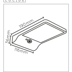 Ulkoseinävalaisin Lucide Basic LED 1x3W IP44 musta