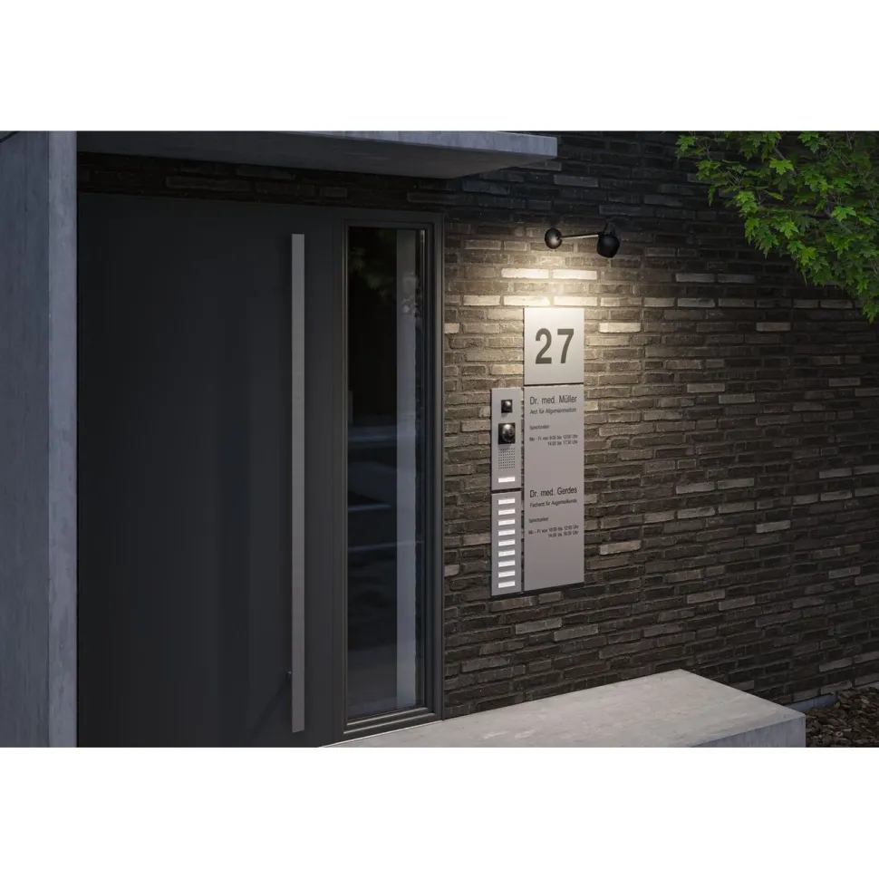 Ulkoseinävalaisin Paulmann Kikolo, IP65, 90mm, 3000K, antrasiitti