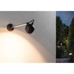 Ulkoseinävalaisin Paulmann Kikolo, IP65, 90mm, 3000K, antrasiitti