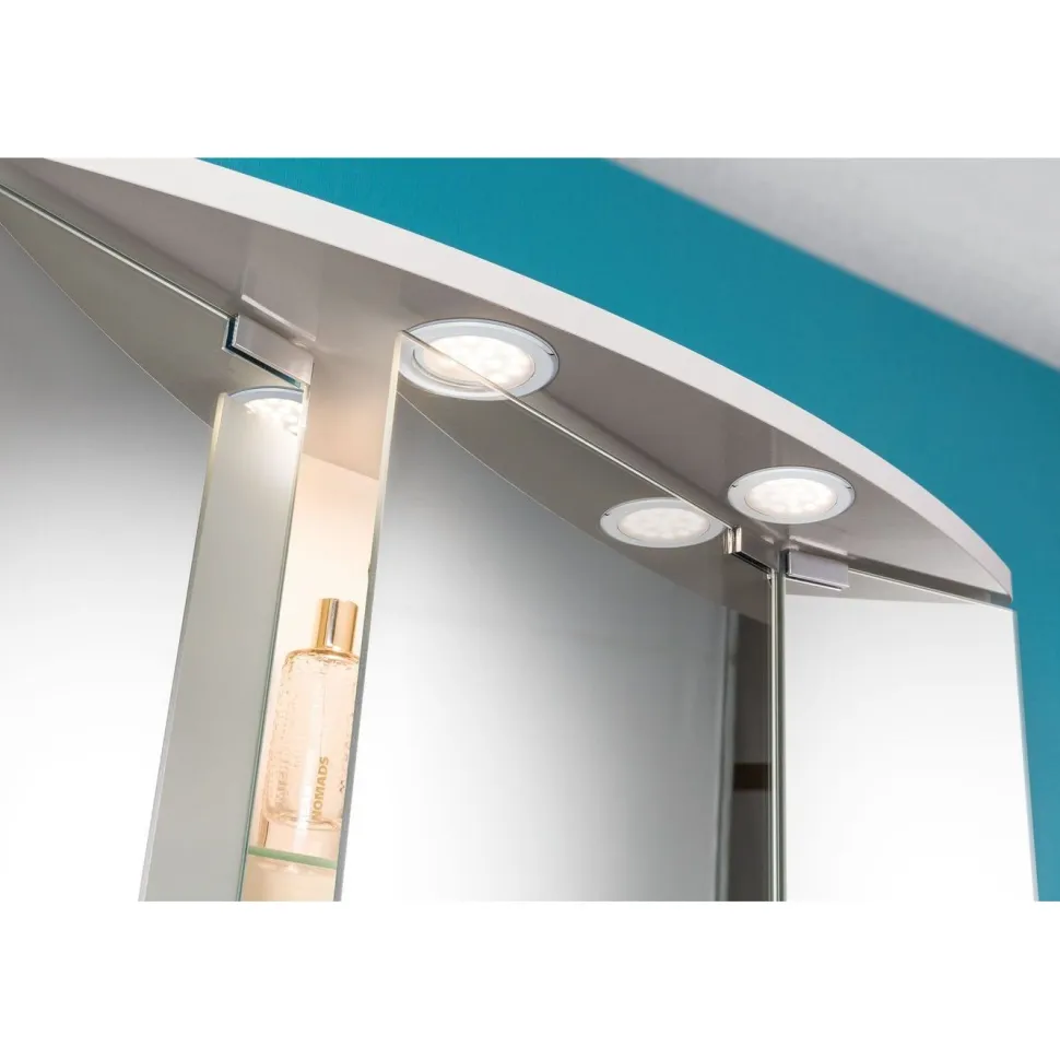 Upotettava LED-kalustevalaisin Paulmann Mirror, 2kpl, Ø65mm, 2.5W, 180lm, 3000K, mattavalkoinen