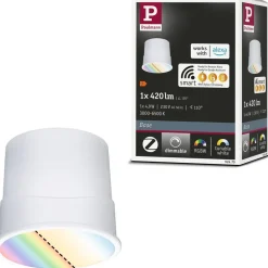 Upotettava LED-moduuli Paulmann Base Coin, Smart Home Zigbee 3.0, Ø50mm, RGBW+, himmennettävä, satiini