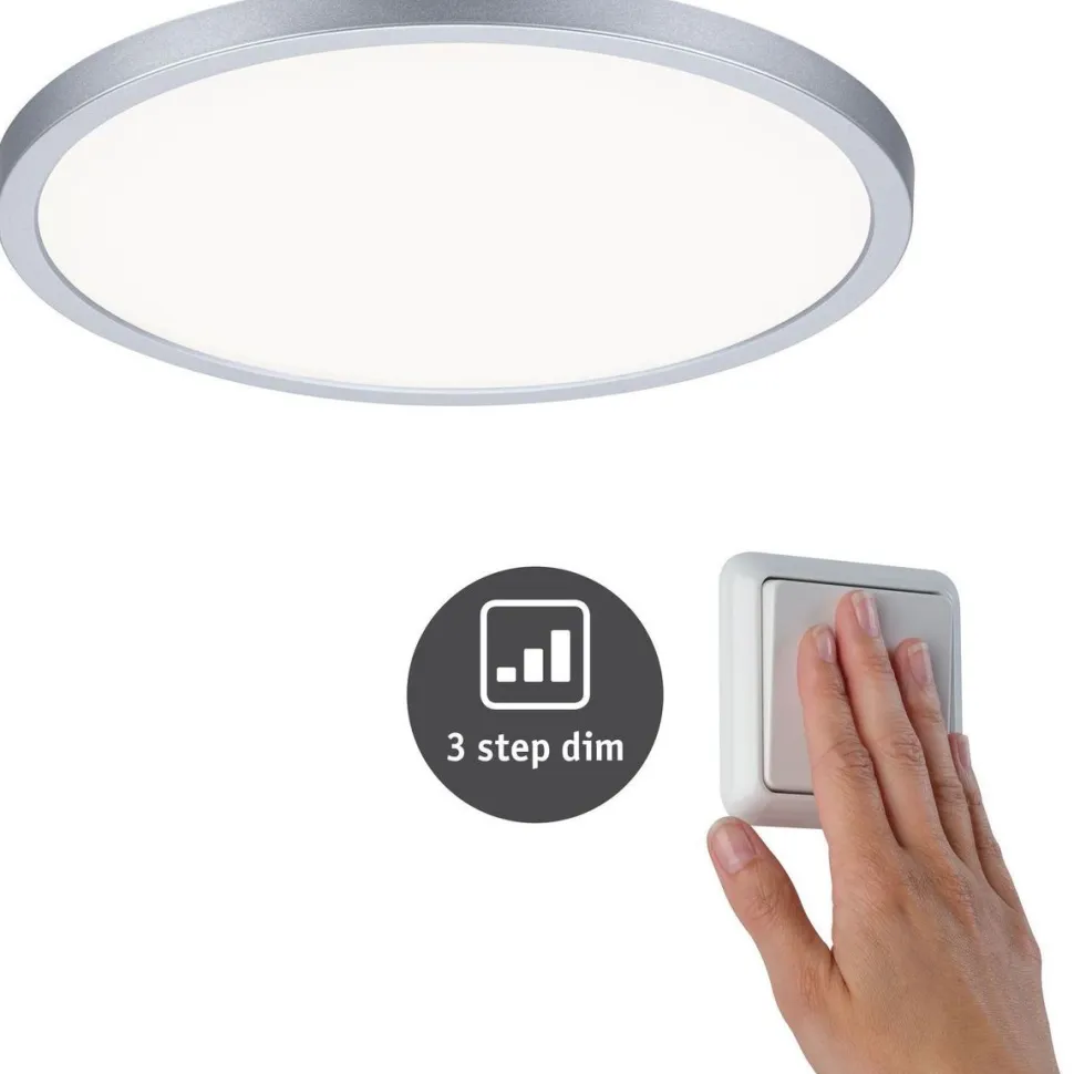 Upotettava LED-paneeli Paulmann VariFit Areo, IP44, Ø23cm, 16W, 4000K, himmennettävä, mattakromi