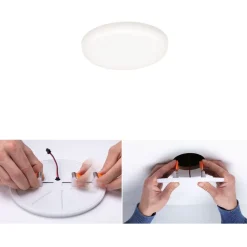 Upotettava LED-paneeli Paulmann Veluna, IP44, Ø7.5cm, 4.5W, 4000K, satiini