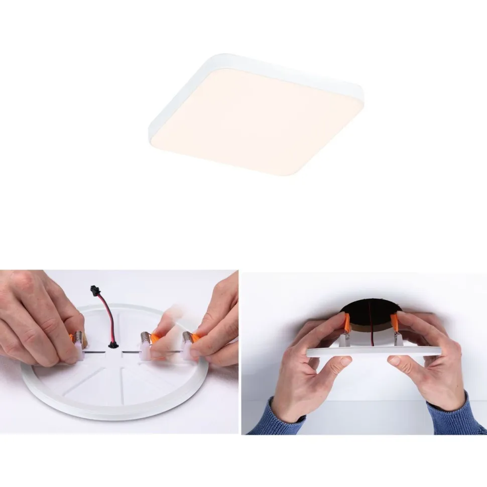 Upotettava LED-paneeli Paulmann VariFit Veluna Edge, IP44, 9x9cm, 6W, 3000K, himmennettävä, valkoinen