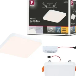 Upotettava LED-paneeli Paulmann VariFit Veluna Edge, IP44, 9x9cm, 6W, 3000K, himmennettävä, valkoinen