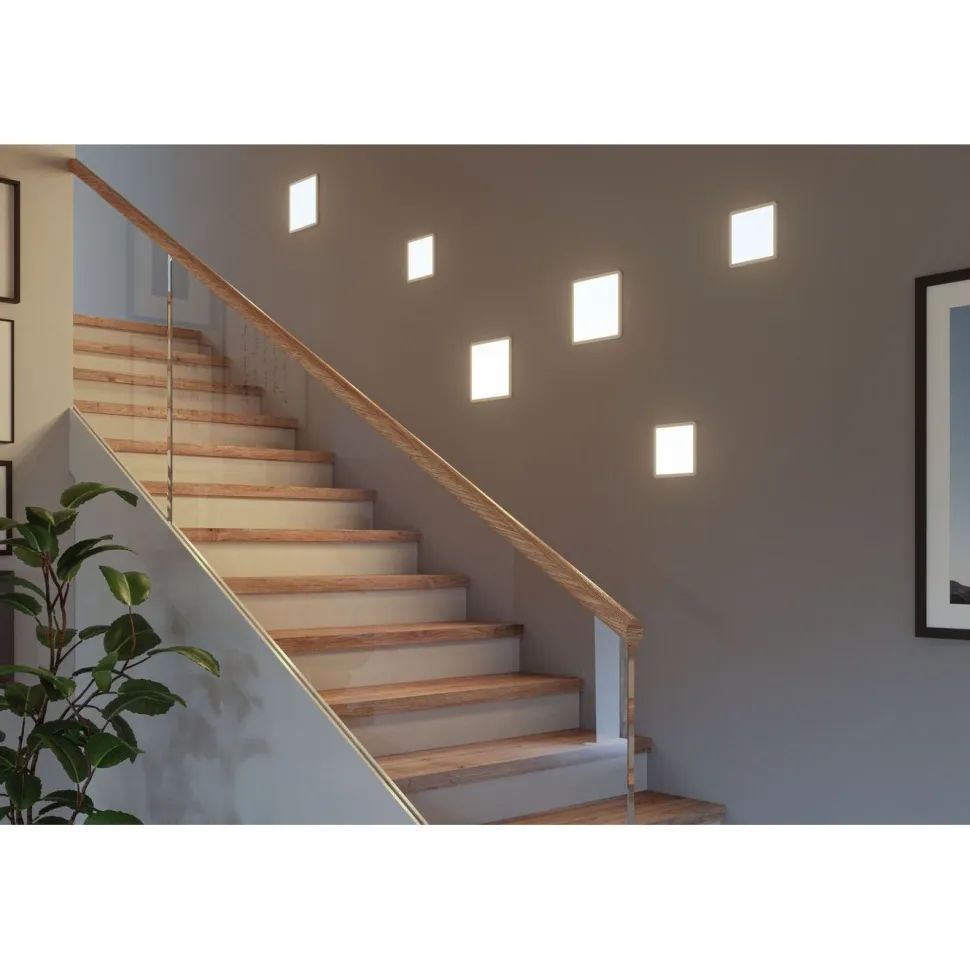 Upotettava LED-paneeli Paulmann VariFit Areo, IP44, 23x23cm, 16W, 3000K, himmennettävä, valkoinen