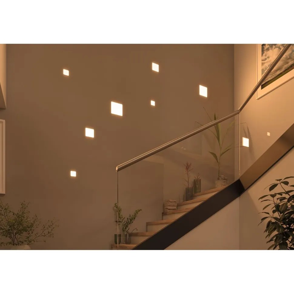 Upotettava LED-paneeli Paulmann Veluna, IP44, 18.5x18.5cm, 17W, 3000K, satiini