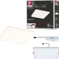 Upotettava LED-paneeli Paulmann Veluna, IP44, 18.5x18.5cm, 17W, 3000K, satiini