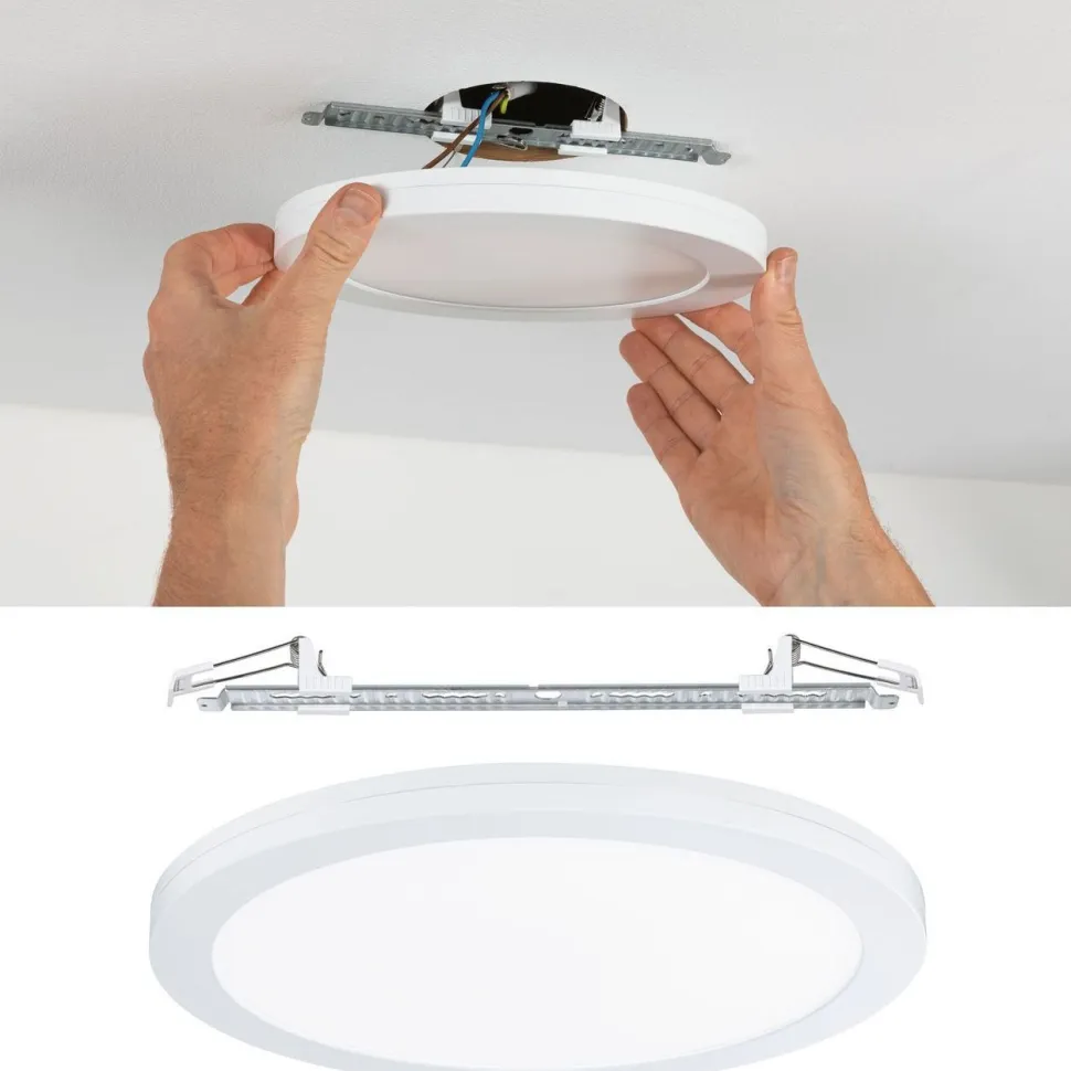 Upotettava LED-paneeli Paulmann 2in1 Cover-it, Ø33cm, 22W, 4000K, mattavalkoinen
