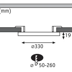 Upotettava LED-paneeli Paulmann 2in1 Cover-it, Ø33cm, 22W, 4000K, mattavalkoinen