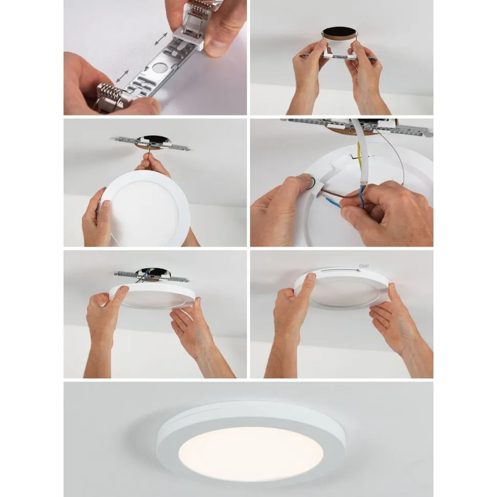 Upotettava LED-paneeli Paulmann 2in1 Cover-it, Ø33cm, 22W, 4000K, mattavalkoinen