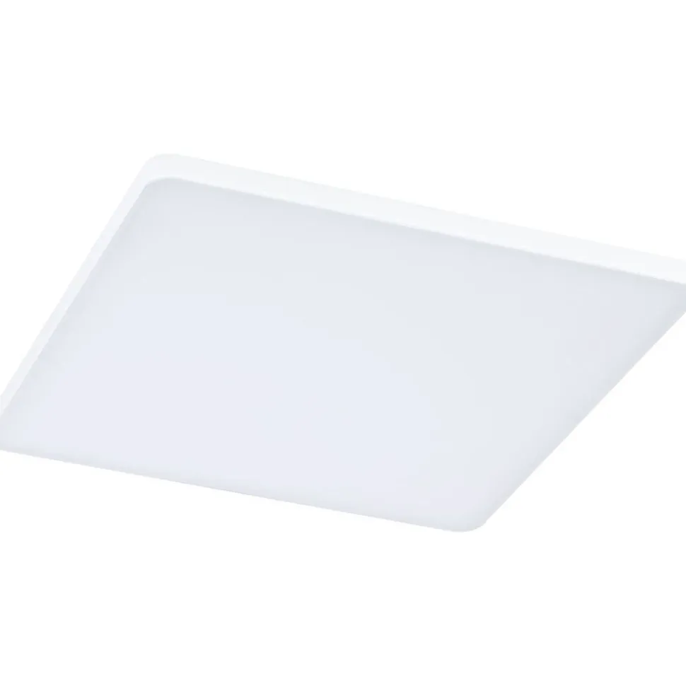 Upotettava LED-paneeli Paulmann Veluna Edge, Smart Home Zigbee 3.0, IP44, 20x20cm, 18W, säädettävä värilämpötila, valkoinen