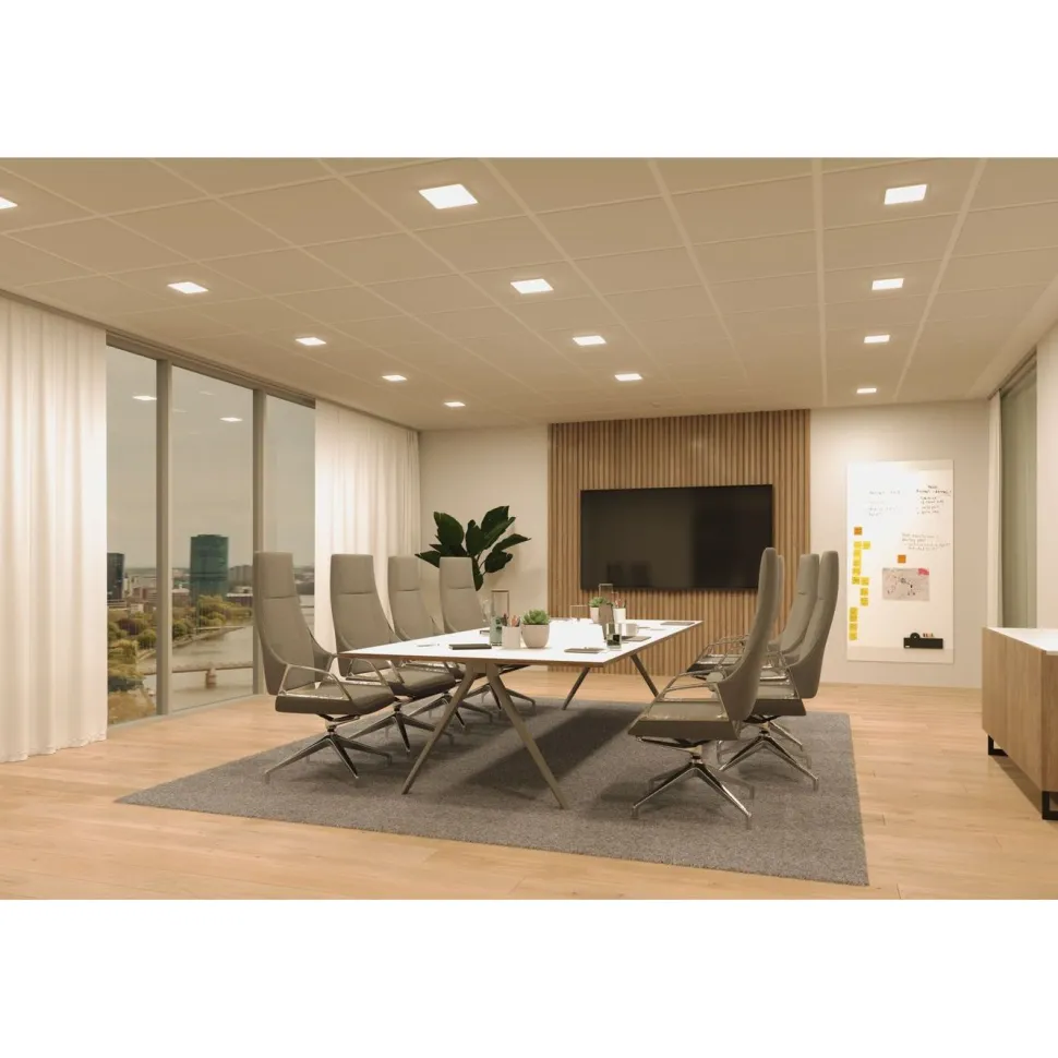 Upotettava LED-paneeli Paulmann Veluna Edge, Smart Home Zigbee 3.0, IP44, 20x20cm, 18W, säädettävä värilämpötila, valkoinen