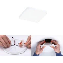 Upotettava LED-paneeli Paulmann VariFit Veluna Edge, IP44, 9x9cm, 6W, 4000K, valkoinen
