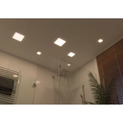 Upotettava LED-paneeli Paulmann Veluna, IP44, 7.5x7.5cm, 4.5W, 4000K, satiini