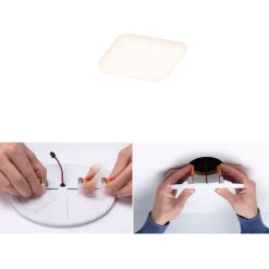 Upotettava LED-paneeli Paulmann Veluna, IP44, 7.5x7.5cm, 4.5W, 3000K, satiini