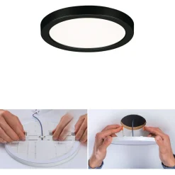 Upotettava LED-paneeli Paulmann VariFit Areo, IP44, Ø118mm, 6.5W, 4000K, musta