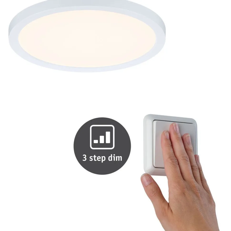 Upotettava LED-paneeli Paulmann VariFit Areo, IP44, Ø17.5cm, 13W, 3000K, himmennettävä, valkoinen