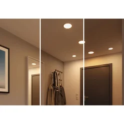 Upotettava LED-paneeli Paulmann VariFit Areo, IP44, Ø17.5cm, 13W, 3000K, himmennettävä, valkoinen