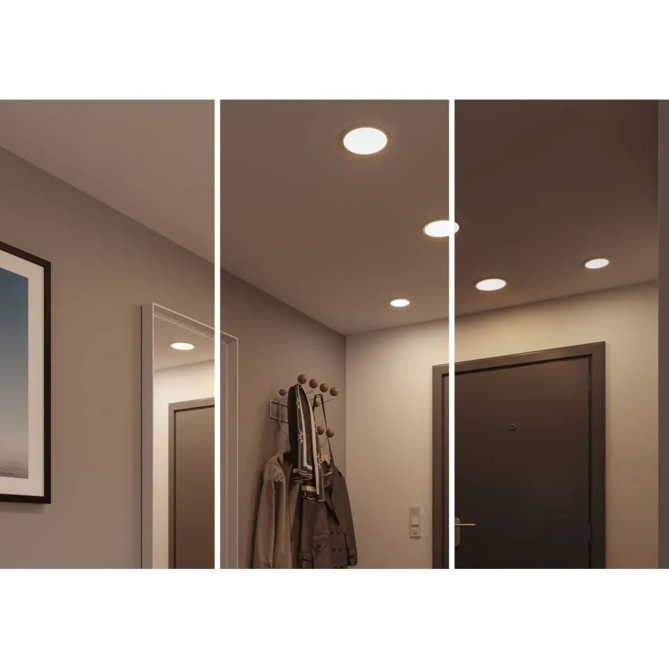 Upotettava LED-paneeli Paulmann VariFit Areo, IP44, Ø17.5cm, 13W, 4000K, himmennettävä, valkoinen