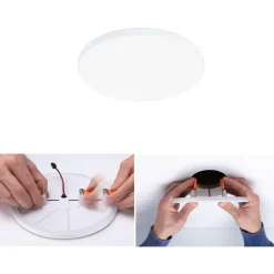 Upotettava LED-paneeli Paulmann VariFit Veluna Edge, IP44, Ø12cm, 8.5W, 4000K, valkoinen