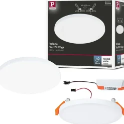 Upotettava LED-paneeli Paulmann VariFit Veluna Edge, IP44, Ø12cm, 8.5W, 4000K, valkoinen