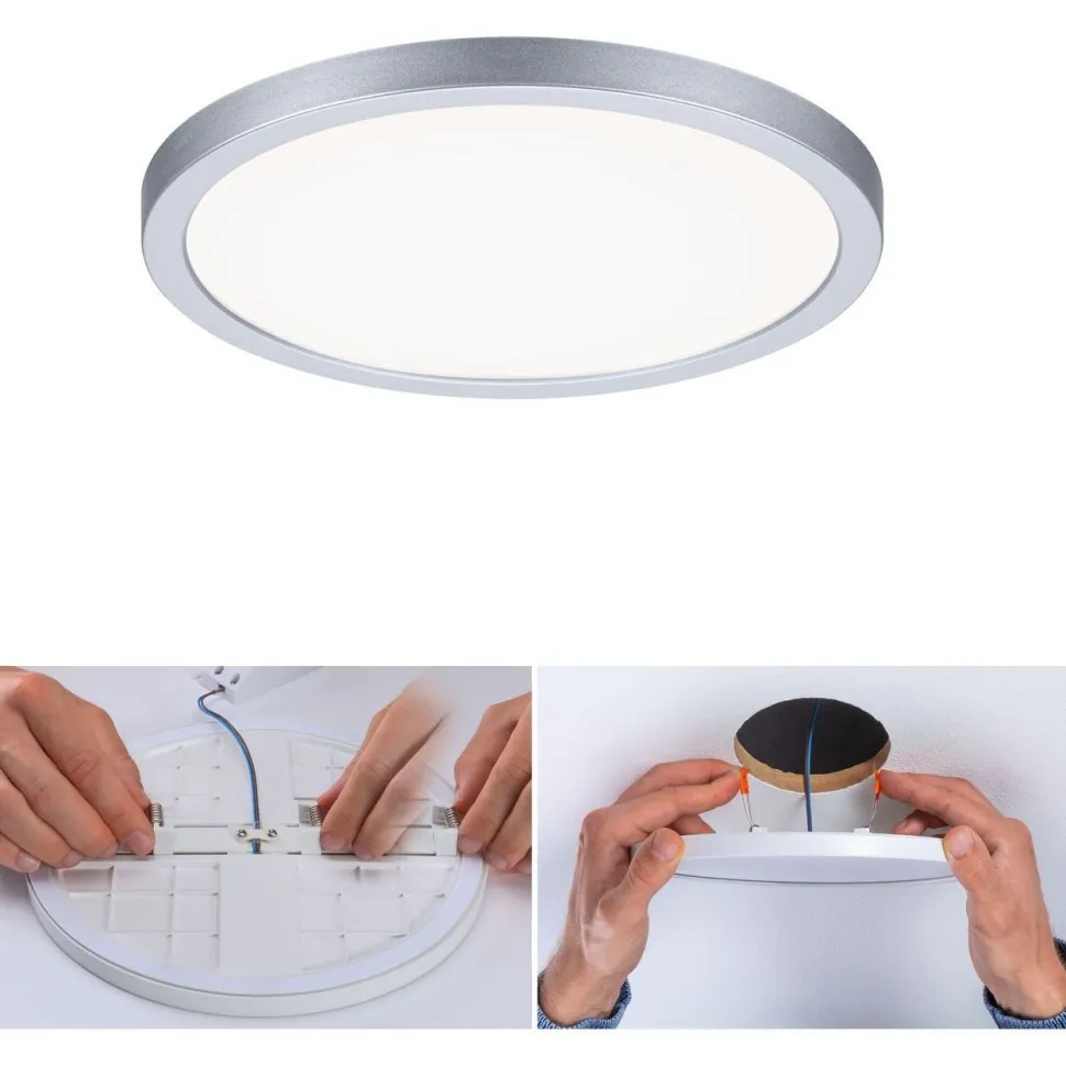 Upotettava LED-paneeli Paulmann VariFit Areo, IP44, Ø17.5cm, 13W, 4000K, mattakromi