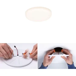 Upotettava LED-paneeli Paulmann Veluna, IP44, Ø7.5cm, 4.5W, 3000K, satiini