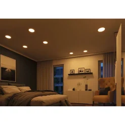 Upotettava LED-paneeli Paulmann VariFit Areo, Smart Home Zigbee 3.0, IP44, Ø23cm, 16W, säädettävä värilämpötila, valkoinen