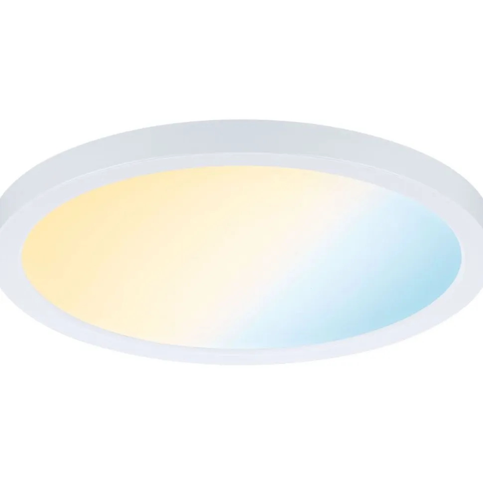 Upotettava LED-paneeli Paulmann VariFit Areo, Smart Home Zigbee 3.0, IP44, Ø17.5cm, 13W, säädettävä värilämpötila, mattakromi