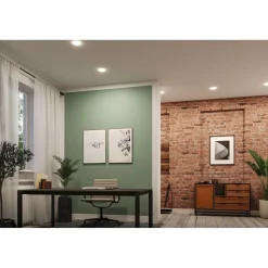 Upotettava LED-paneeli Paulmann VariFit Veluna Edge, IP44, Ø9cm, 6W, 3000K, himmennettävä, valkoinen