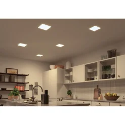 Upotettava LED-paneeli Paulmann Veluna, Smart Home Zigbee 3.0, IP44, 21.5x21.5cm, 17W, säädettävä värilämpötila, himmennettävä