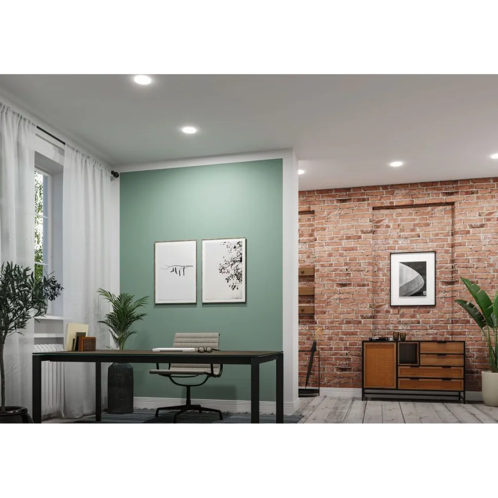 Upotettava LED-paneeli Paulmann Veluna, IP44, Ø12.5cm, 8.5W, 4000K, satiini