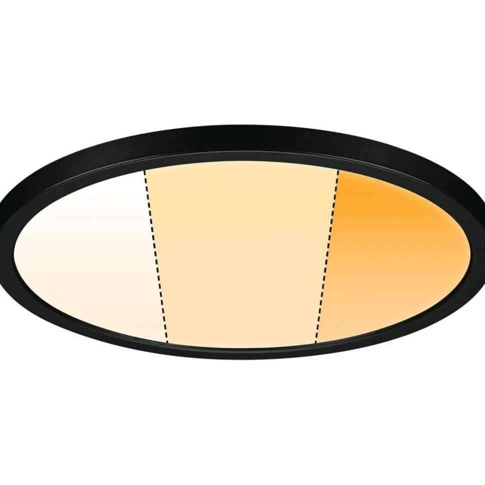 Upotettava LED-paneeli Paulmann VariFit Areo, IP44, Ø23cm, 16W, säädettävä värilämpötila, musta