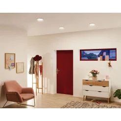 Upotettava LED-paneeli Paulmann Cover-it Promo, Ø11.6cm, 6W, 3000K, mattavalkoinen
