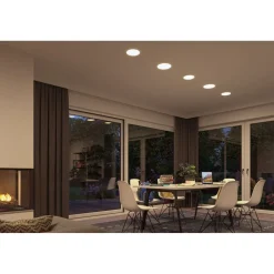 Upotettava LED-paneeli Paulmann Veluna, IP44, Ø18.5cm, 17.5W, 4000K, satiini