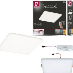 Upotettava LED-paneeli Paulmann VariFit Veluna, IP44, 18.5x18.5cm, 17W, 3000K, himmennettävä, satiini