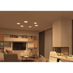Upotettava LED-paneeli Paulmann Veluna, Smart Home Zigbee 3.0, IP44, Ø21.5cm, 17W, säädettävä värilämpötila, himmennettävä