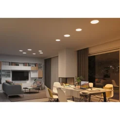Upotettava LED-paneeli Paulmann Veluna, Smart Home Zigbee 3.0, IP44, Ø21.5cm, 17W, säädettävä värilämpötila, himmennettävä