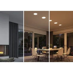 Upotettava LED-paneeli Paulmann Veluna, Smart Home Zigbee 3.0, IP44, Ø21.5cm, 17W, säädettävä värilämpötila, himmennettävä