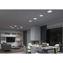 Upotettava LED-paneeli Paulmann Veluna, Smart Home Zigbee 3.0, IP44, Ø21.5cm, 17W, säädettävä värilämpötila, himmennettävä