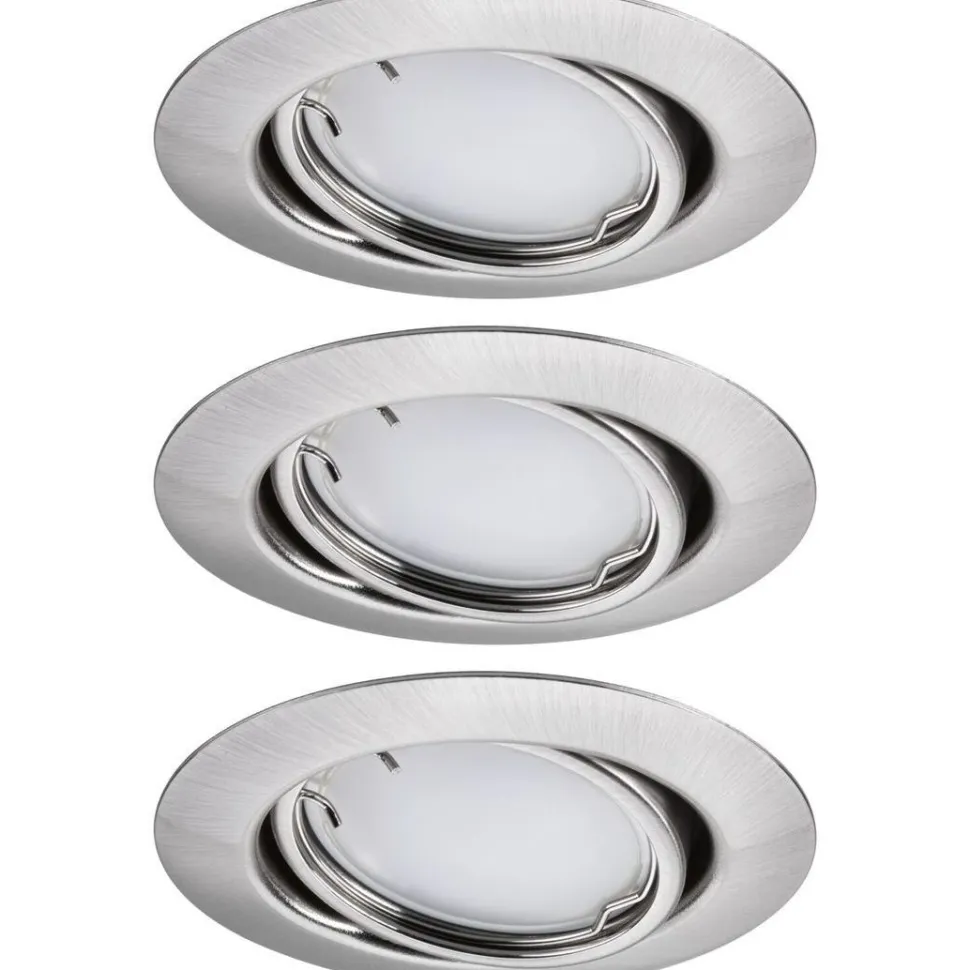 Upotettava LED-valaisin Paulmann Base Coin, 3kpl, Smart Home Zigbee 3.0, Ø90mm, himmennettävä, RGBW+, mattamusta