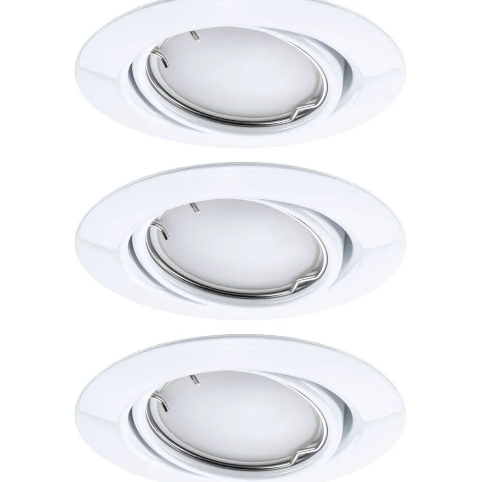 Upotettava LED-valaisin Paulmann Base Coin, 3kpl, Smart Home Zigbee 3.0, Ø90mm, himmennettävä, RGBW+, mattamusta